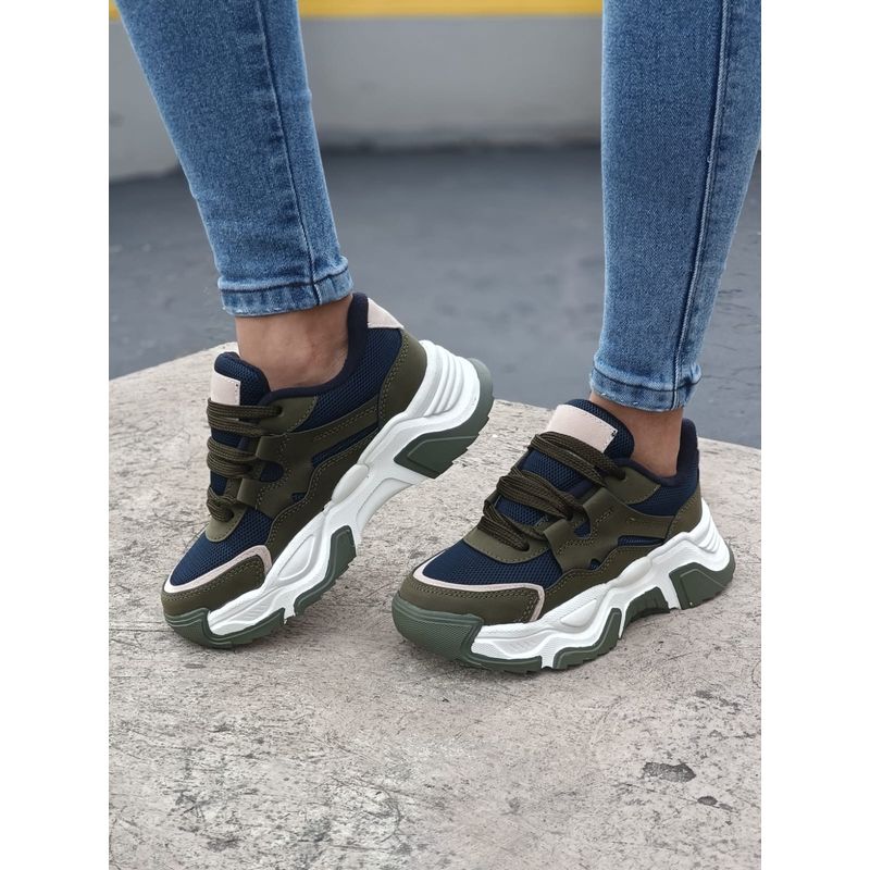 URBAN PLUS - TENIS PARA MUJER COLOR VERDE