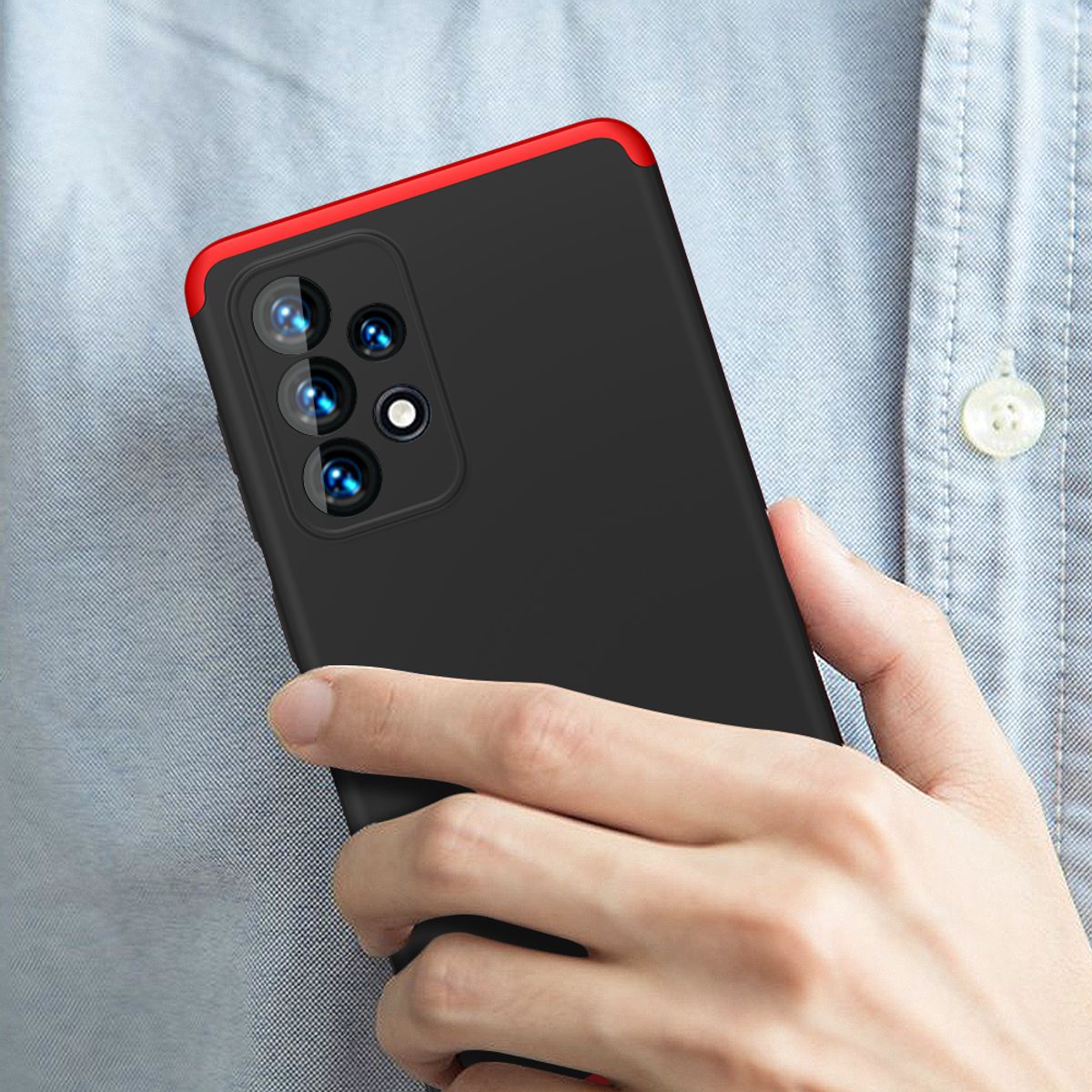 GENERICO - Funda Carcasa Estuche Protector Para Samsung A33 Negro Rojo