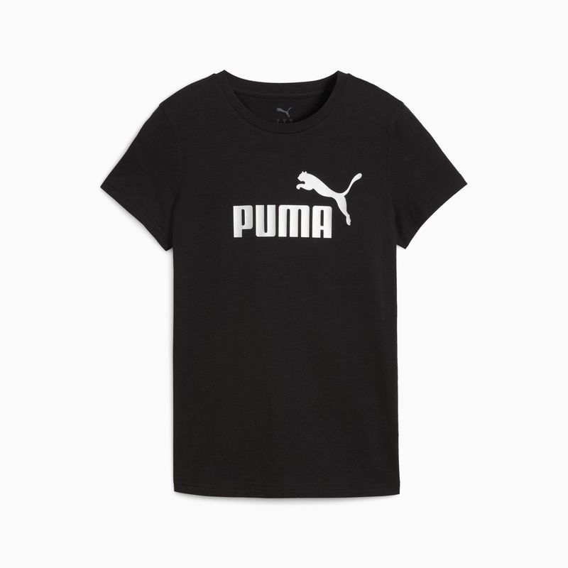 PUMA - Camisa Tshirt Marca Puma Ess Metallic Original Negro Mujer