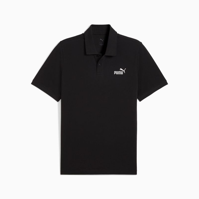 PUMA - Camisa Polo Marca Puma Ess No 1 Logo Original Negro Hombre