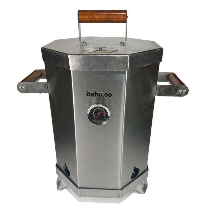 GENERICO - Asador de Barril 6 a 8 Libras de Capacidad Acero Inoxidable