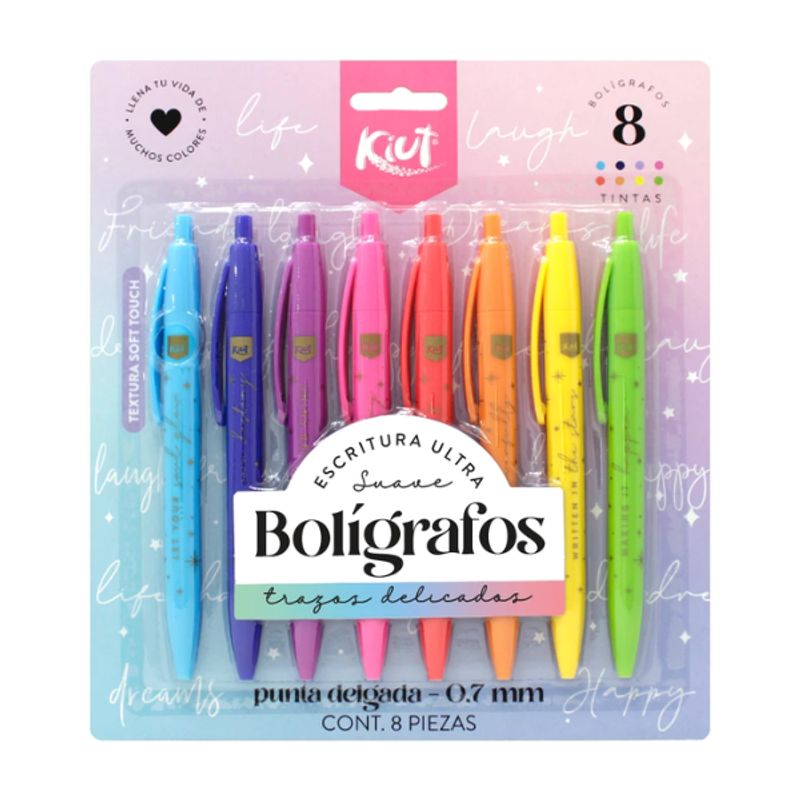 KIUT - Boligrafo Kiut 0.7 X 8 Colores