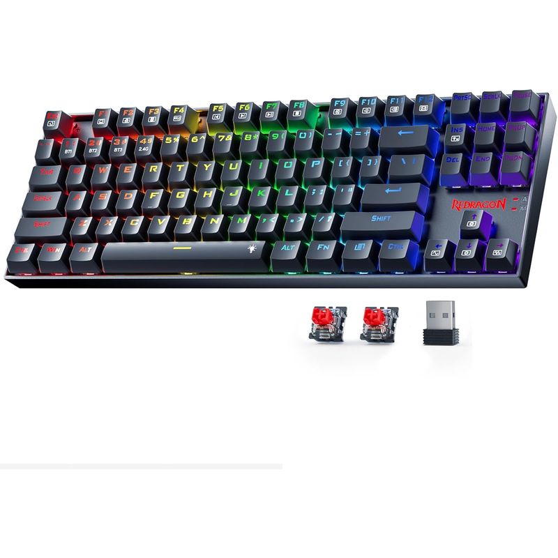 REDRAGON - Teclado Redragon Mecánico Gamer Kumara Elite RDK k552 Bluetooth