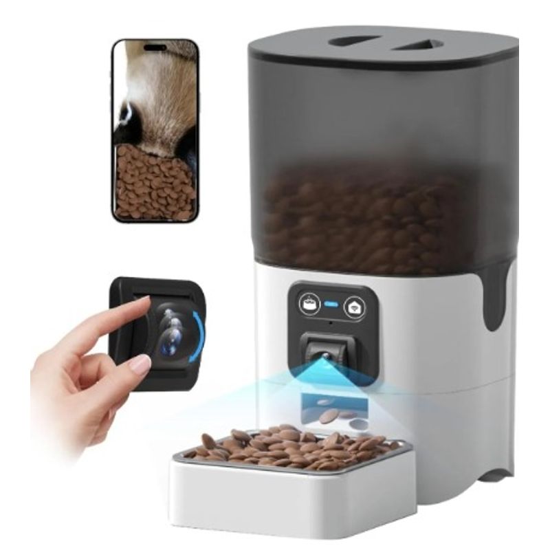GENERICO - Dispensador Automático De Concentrado Mascotas con Cámara