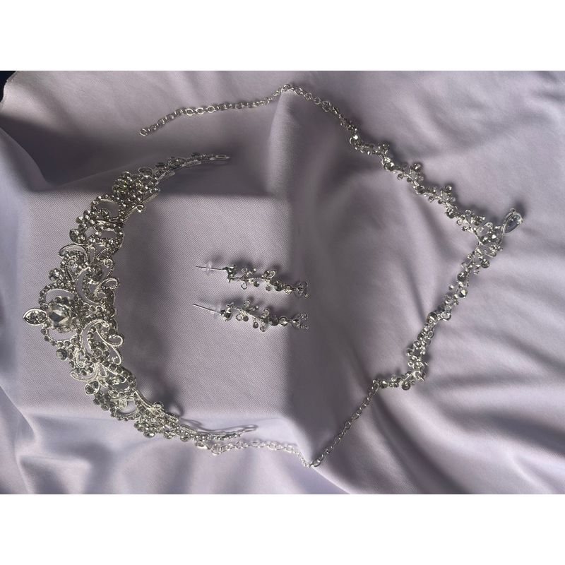 GENERICO - Juego de Corona Aretes y Collar