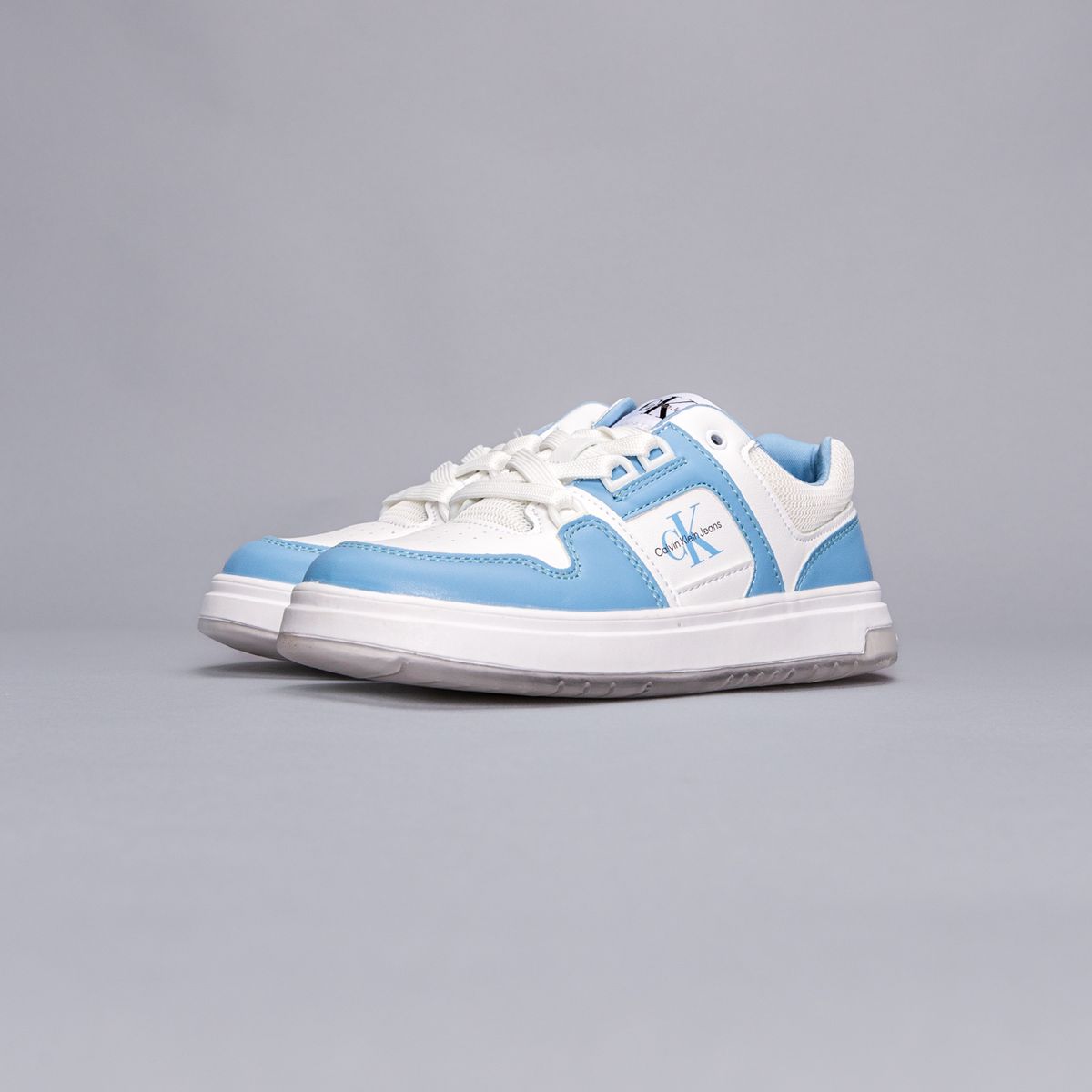 CALVIN KLEIN - Tenis Celeste Niña Tipo Basquet Calvin Klein