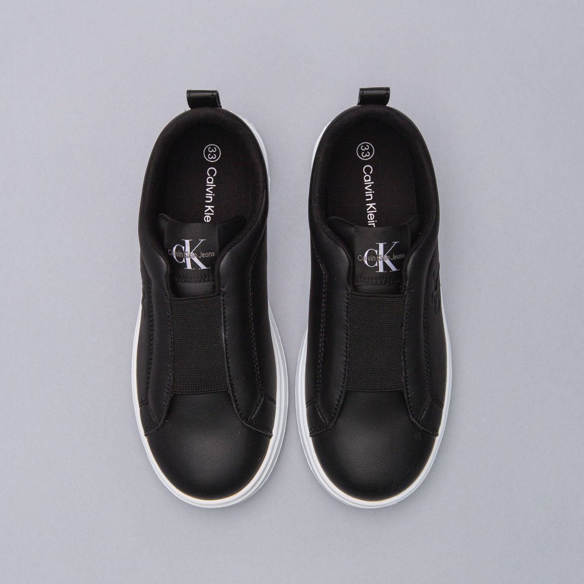 CALVIN KLEIN - Tenis Negro Niña Con Banda Elástica Calvin Klein