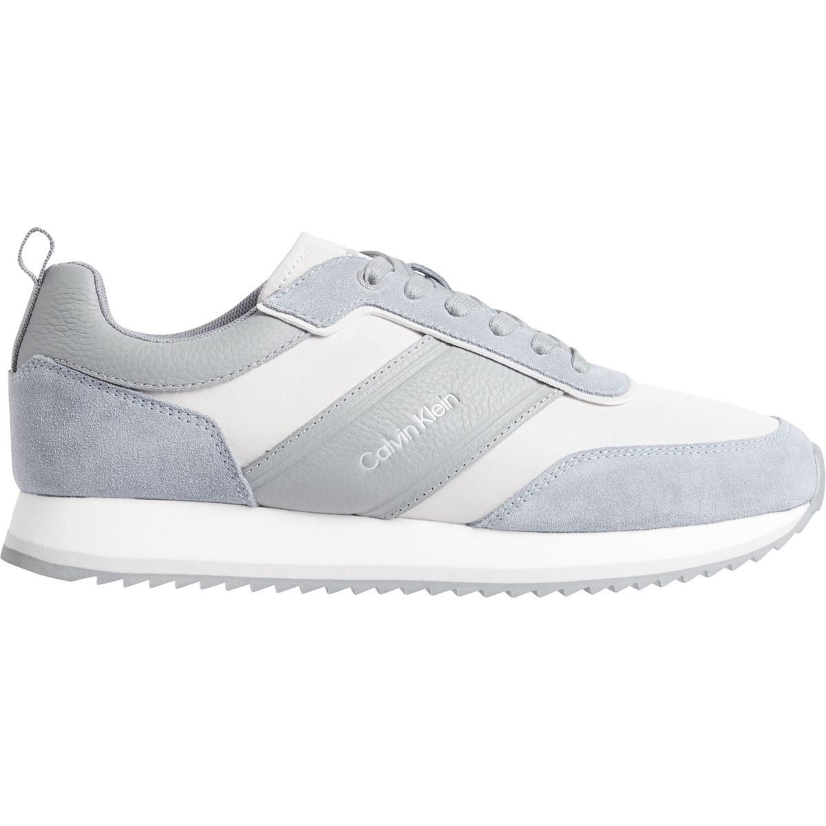 CALVIN KLEIN - Tenis gris low top lace up Calvin Klein