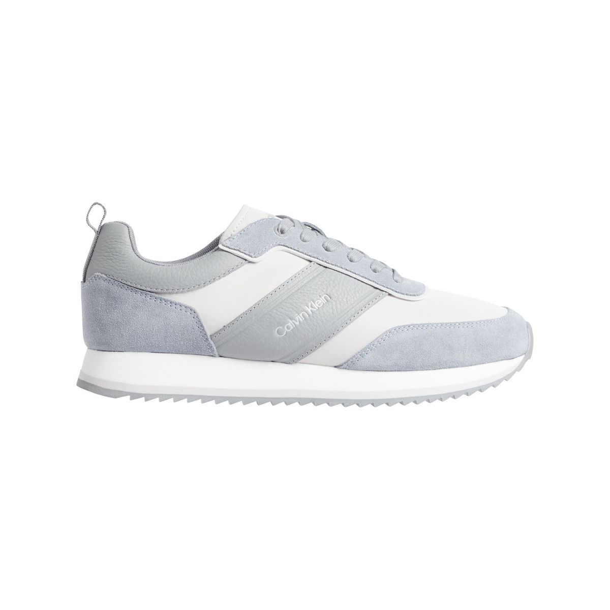 CALVIN KLEIN - Tenis gris low top lace up Calvin Klein