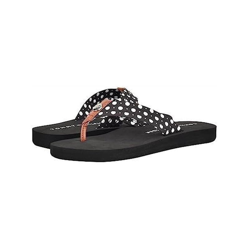 TOMMY HILFIGER - Sandalias negro con estampado de puntos Tommy Hilfiger
