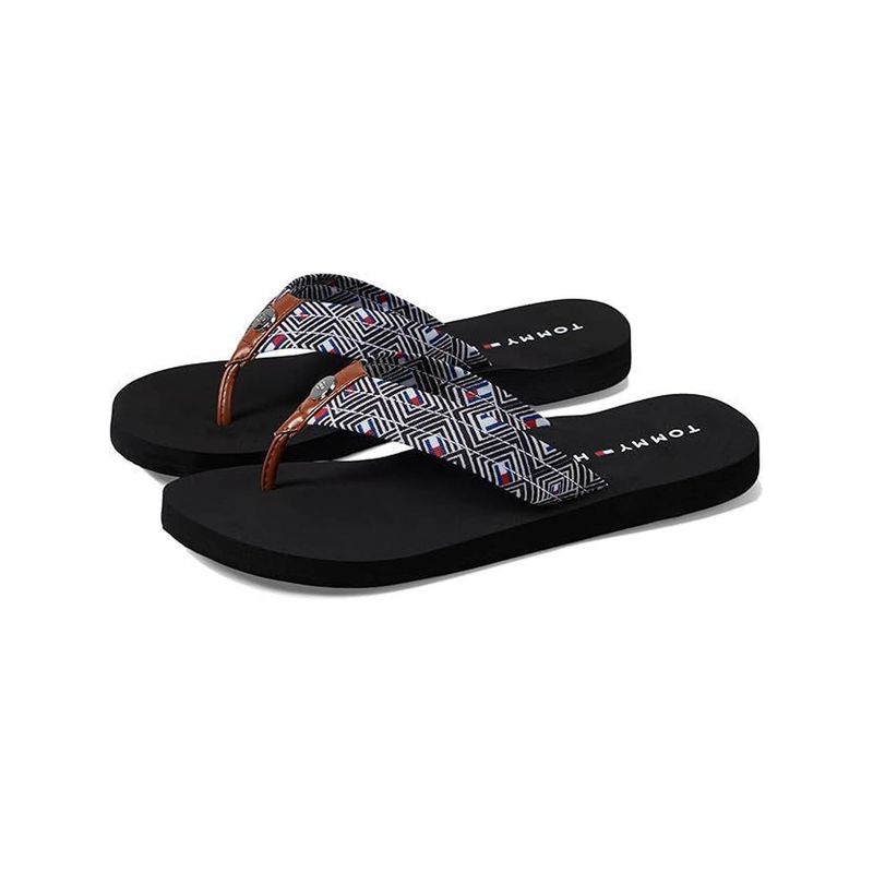 TOMMY HILFIGER - Sandalias negro creates con estampado Tommy Hilfiger