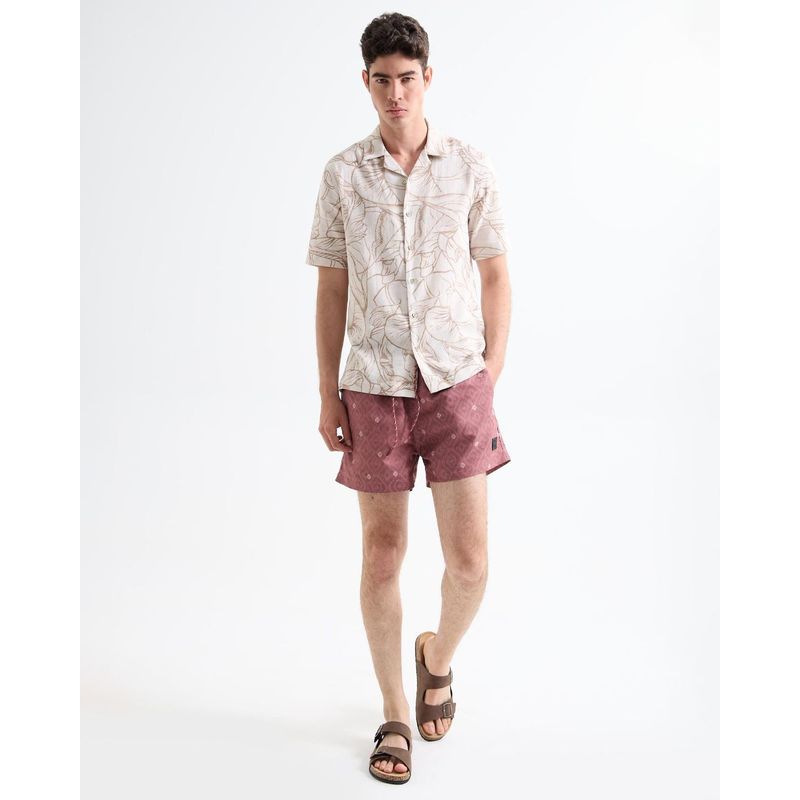 SEVEN SEVEN - Pantaloneta Para Hombre De Baño Corta Color Terracota Marca Seven Seven #45280074