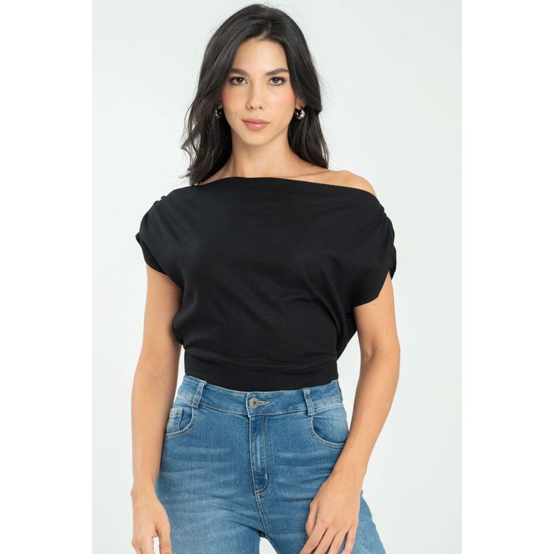 RAGGED - Blusa lino majara Negro Ragged