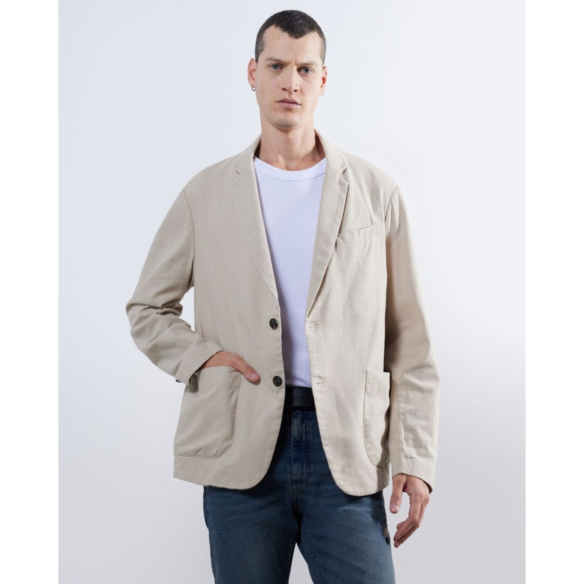 SEVEN SEVEN - Blazer Para Hombre Blazer Color Beige Marca Seven Seven #45400042