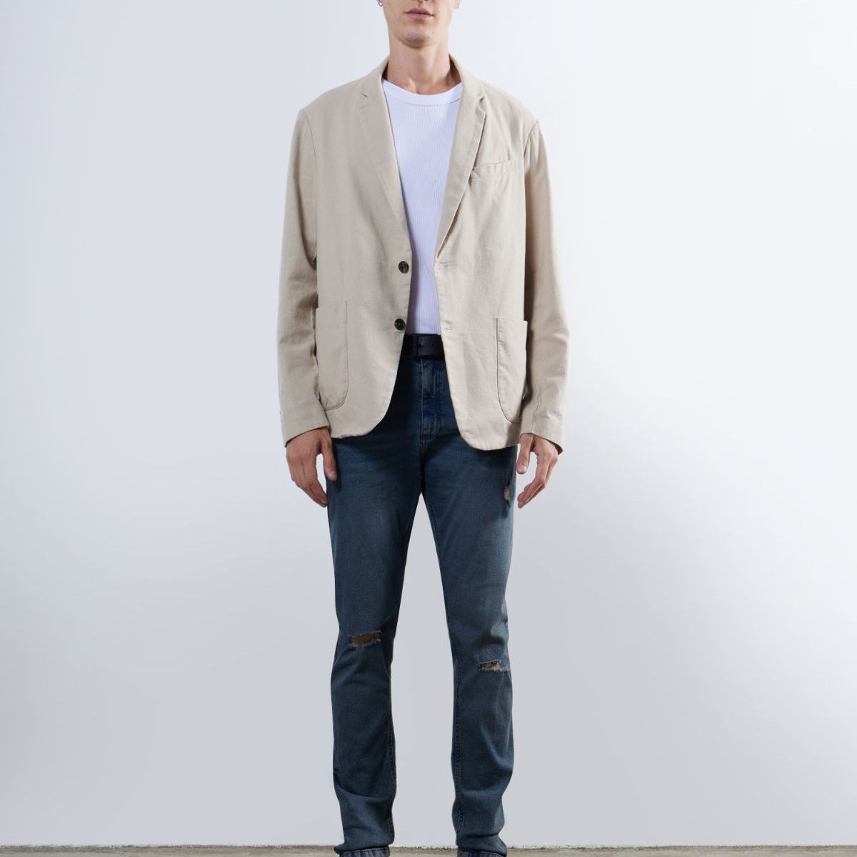 SEVEN SEVEN - Blazer Para Hombre Blazer Color Beige Marca Seven Seven #45400042