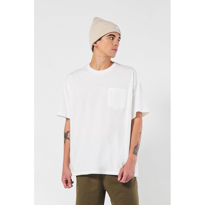 KOAJ - KOAJ Camiseta Oversize para hombre con bolsillo parche HOMBRE