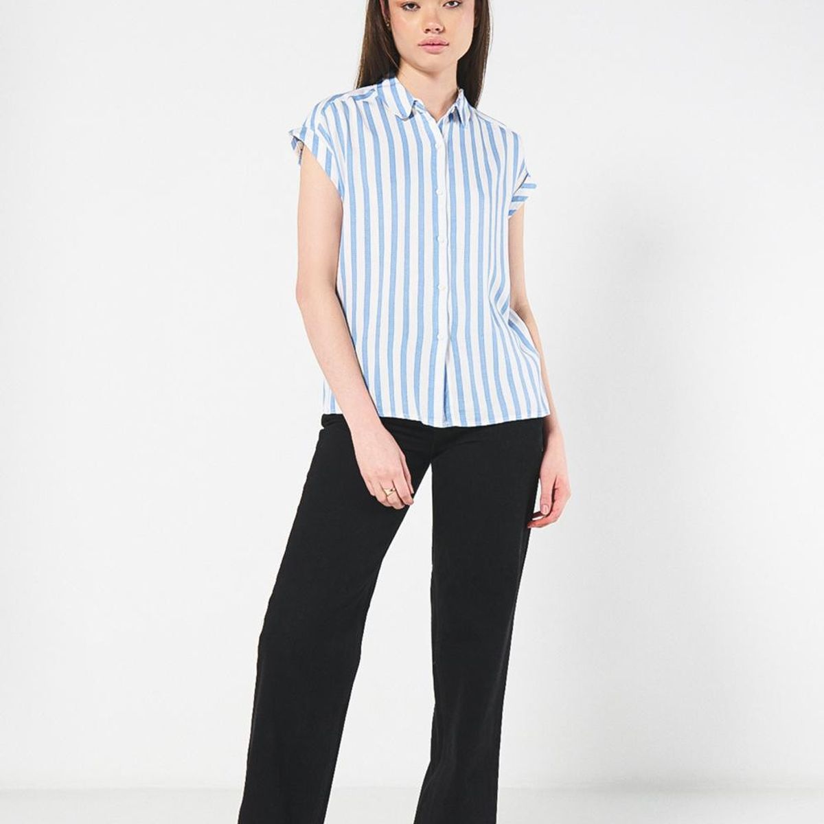 KOAJ - KOAJ BLUSA CAMISERA MANGA CORTA RECOGIDO HOMBRO Mujer