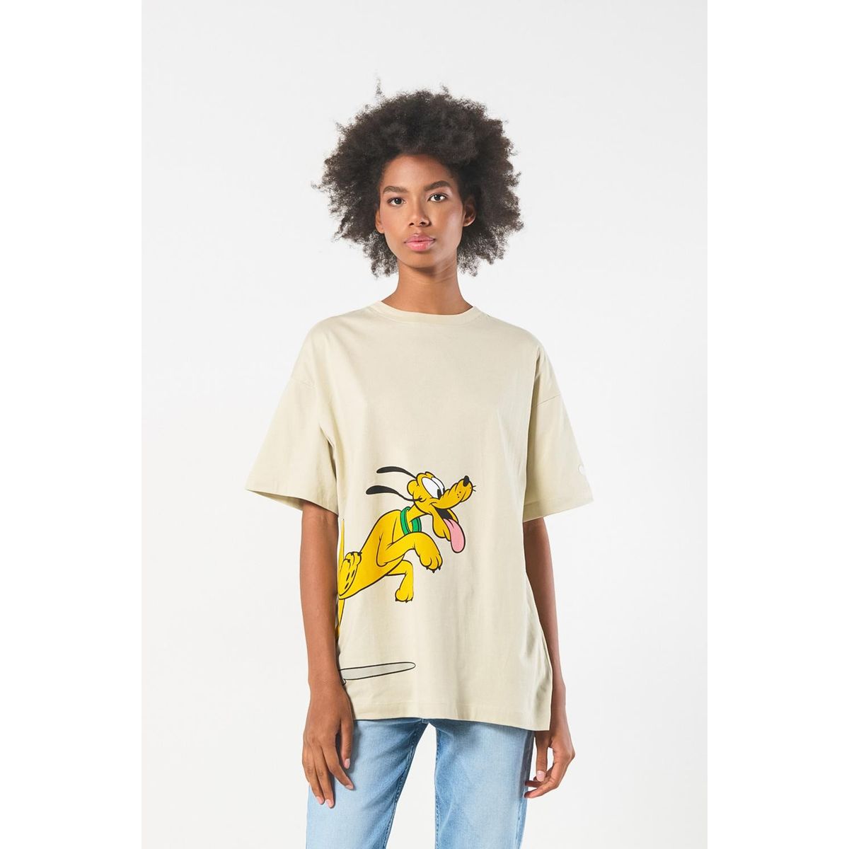 KOAJ - KOAJ Camiseta femenina fit super oversize manga corta, con e Mujer