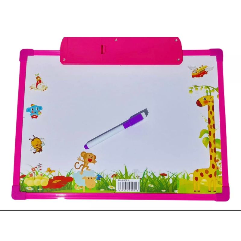 GENERICO - Tablero Inteligente Con Sonidos Didáctico Doble Cara rosado