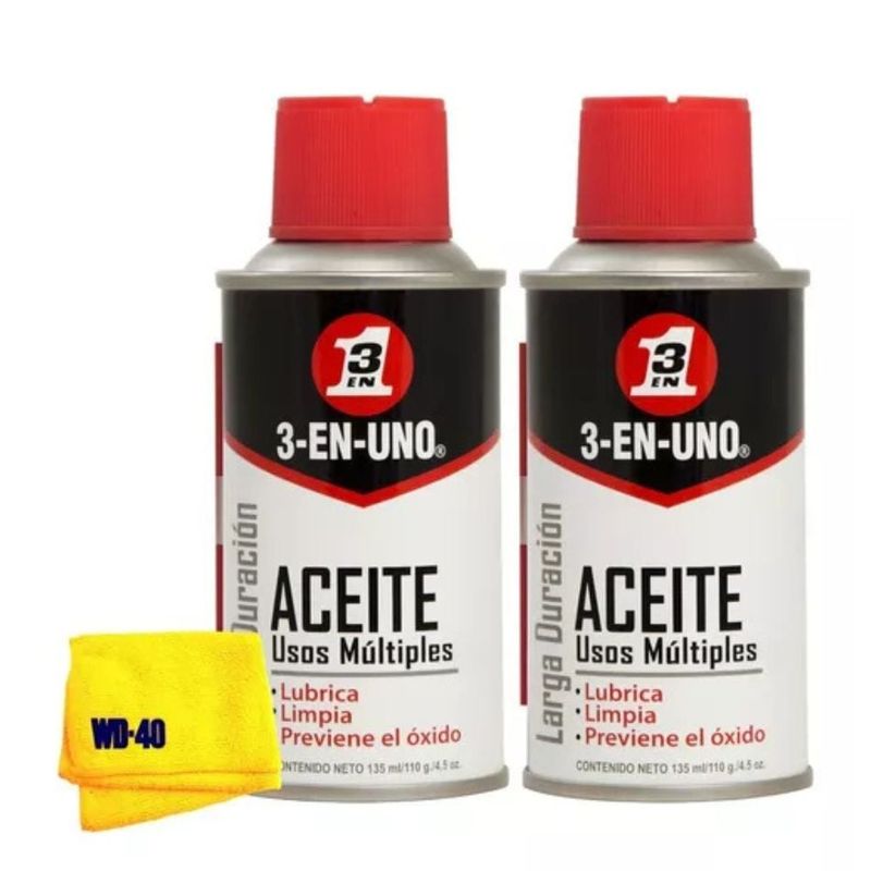 3 EN UNO - Aceite 3-En-Uno Aerosol 135ml - 4oz x2 Und