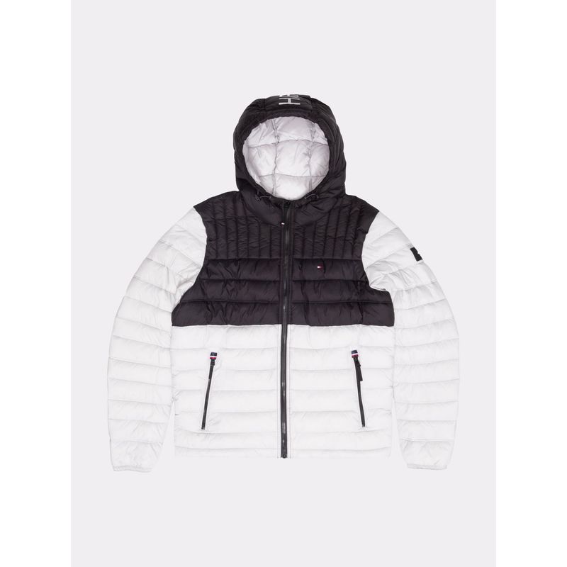 TOMMY HILFIGER - Chaqueta blanca acolchada con logo Tommy Hilfiger