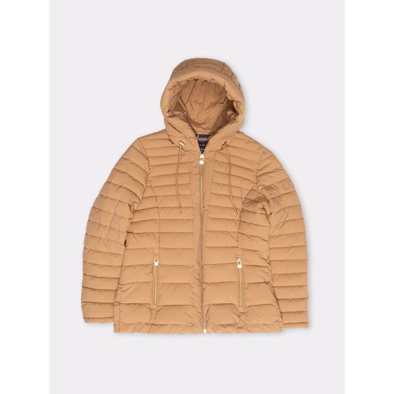 TOMMY HILFIGER - Chaqueta naranja acolchada ligera con capota Tommy Hilfiger