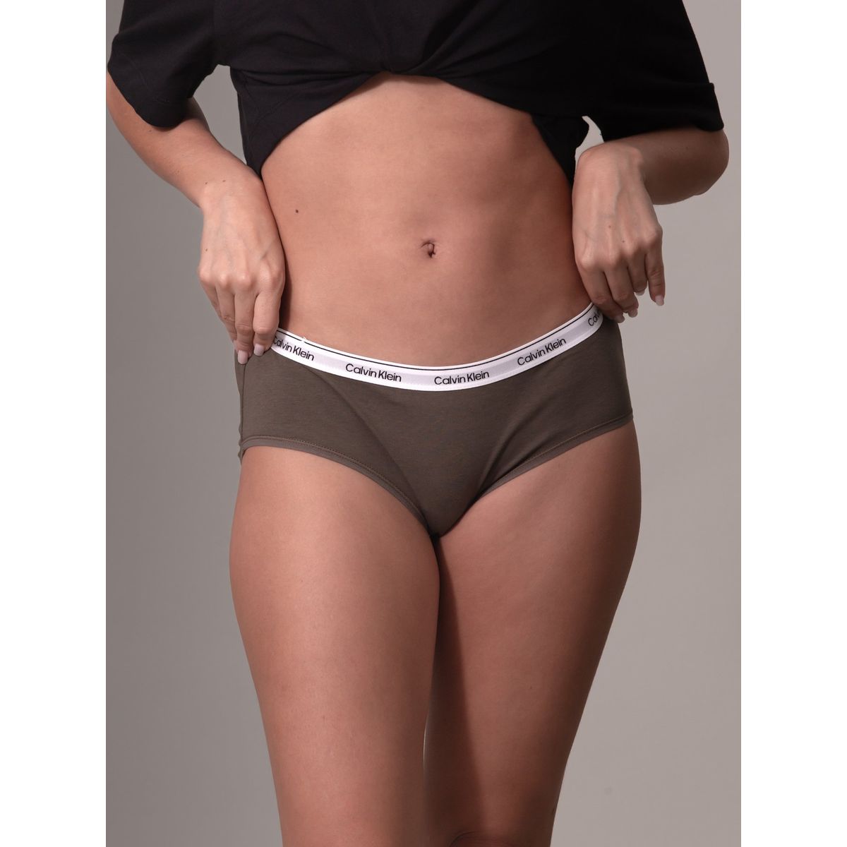 CALVIN KLEIN - Pantie Chocolate Hipster - Modern Logo Calvin Klein