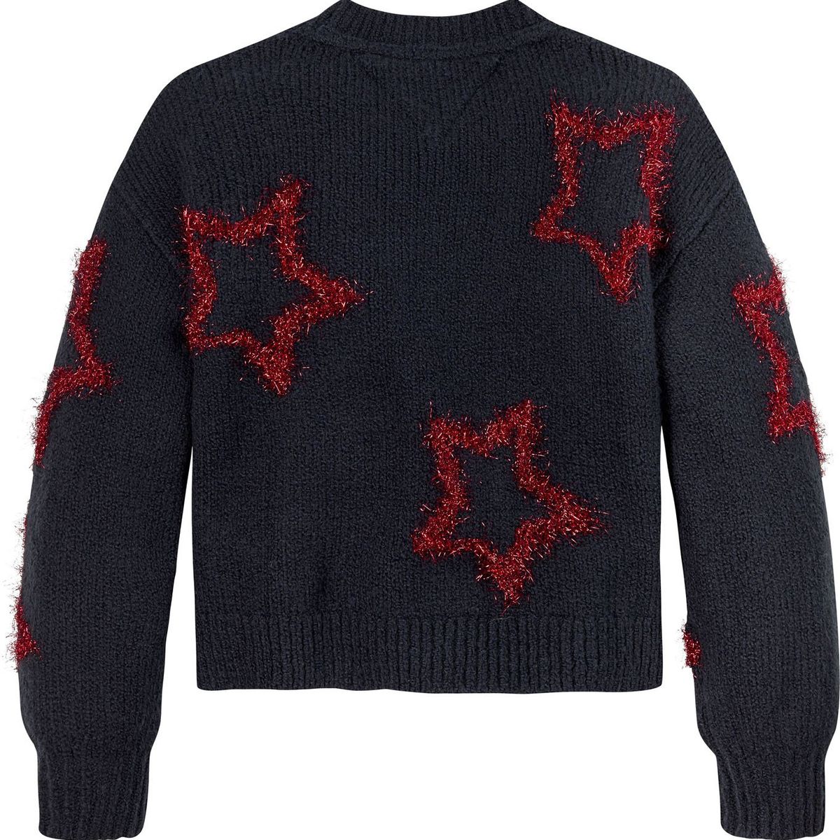 TOMMY HILFIGER - Saco Azul Niña Oscuro Tejido Holgado Con Estrellas Tommy Hilfiger