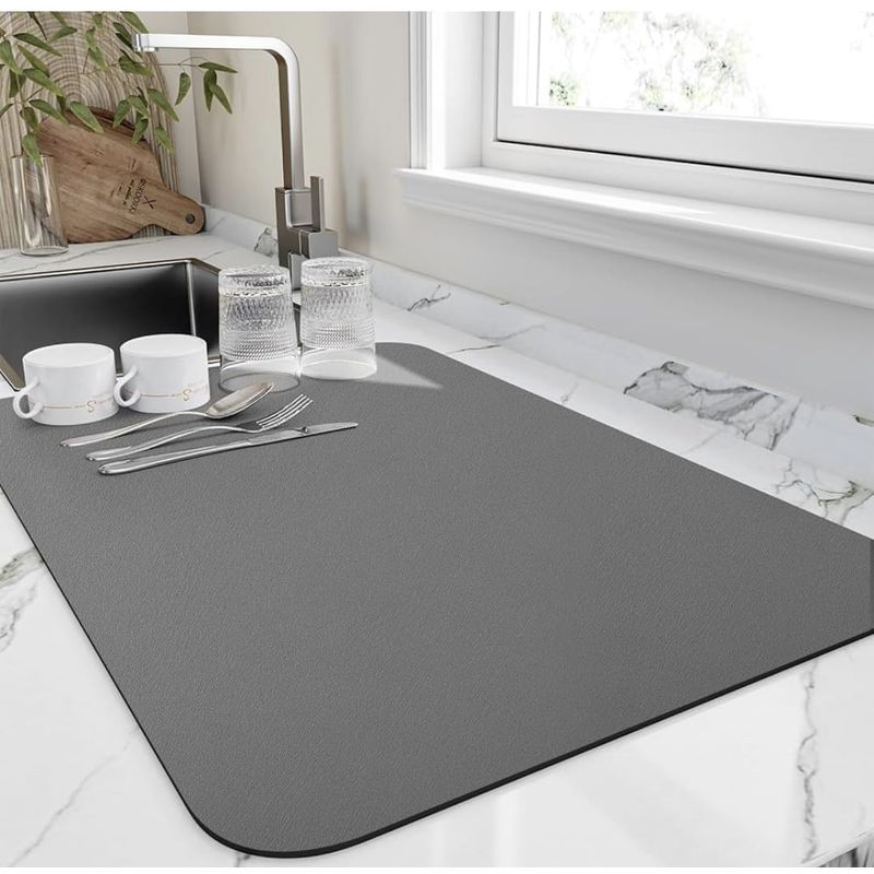 GENERICO - Tapete Absorbente Para Cocina Escurridor De Platos 60x40cm