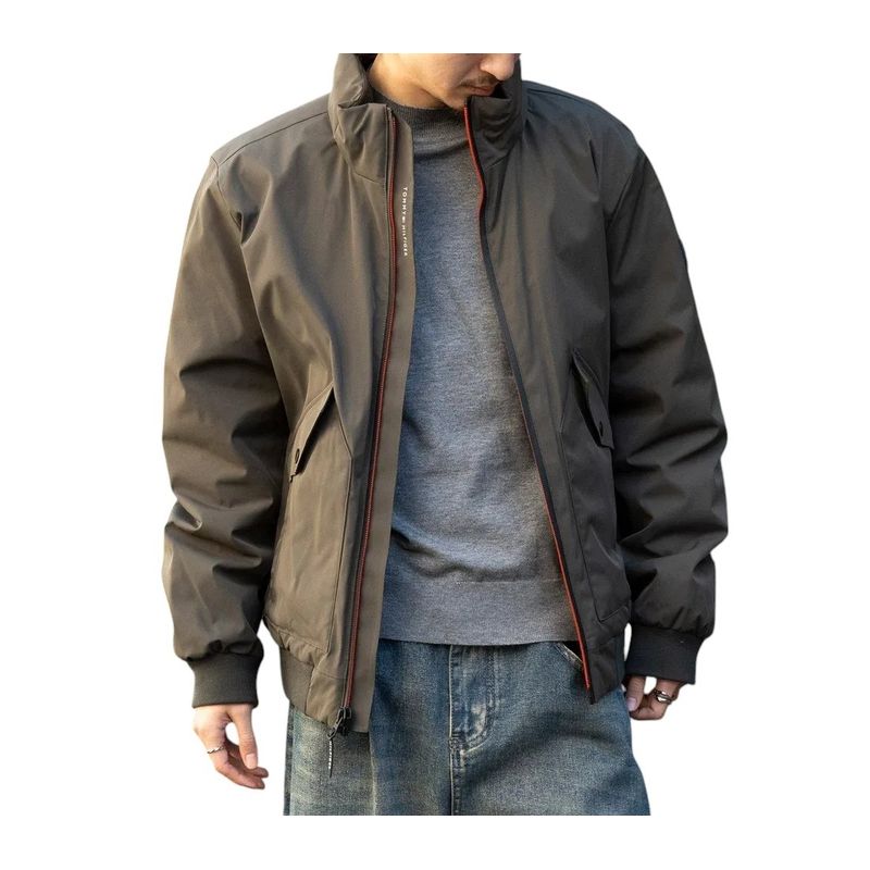 TOMMY HILFIGER - Rompe verde viento bomber ligero Tommy Hilfiger