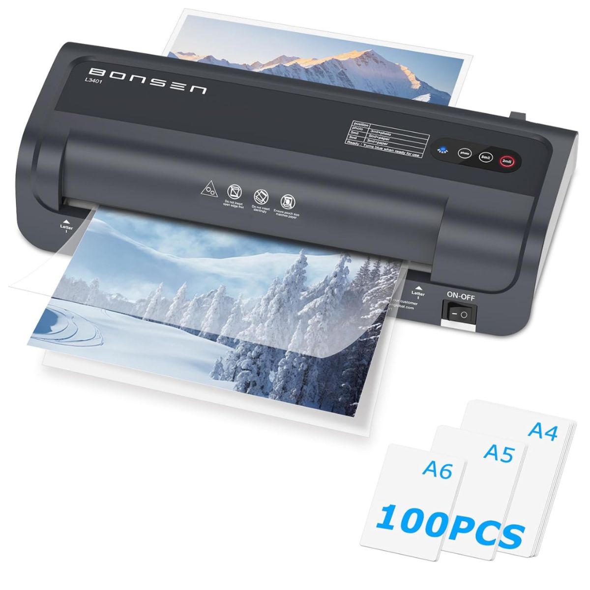 GEF - Plastificadora Laminadora Termica Frio Caliente Kit Inicial