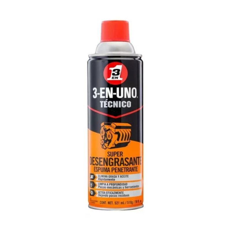 3 EN UNO - Desengrasante en Espuma 3-En-Uno Técnico 521ml - 510g -18oz