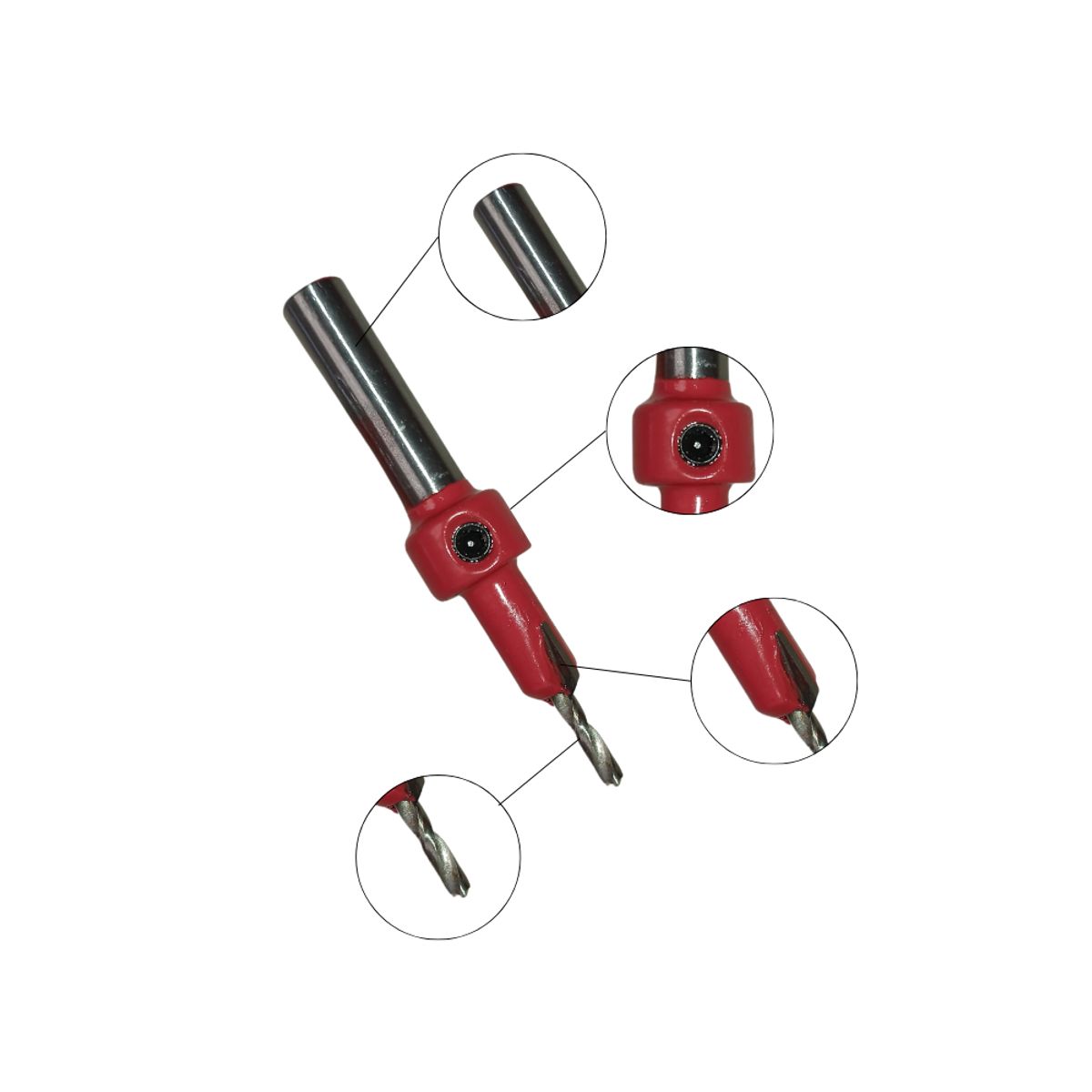 GENERICO - Broca Avellanador Madera 764 - 8mm Perfecta Para Tornillo