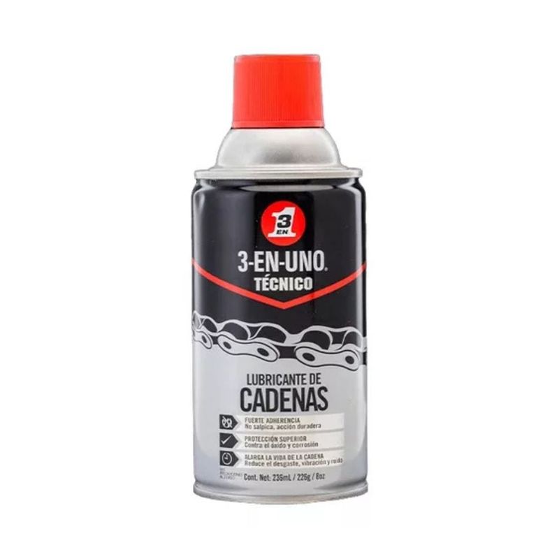 3 EN UNO - Lubricante de Cadenas 3-En-Uno Técnico 236ml