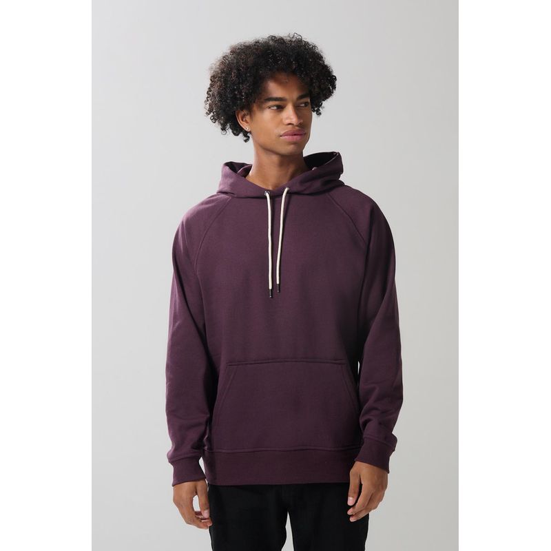 KOAJ - KOAJ Buzo capota unicolor con estampado en frente estilo Col Hombre