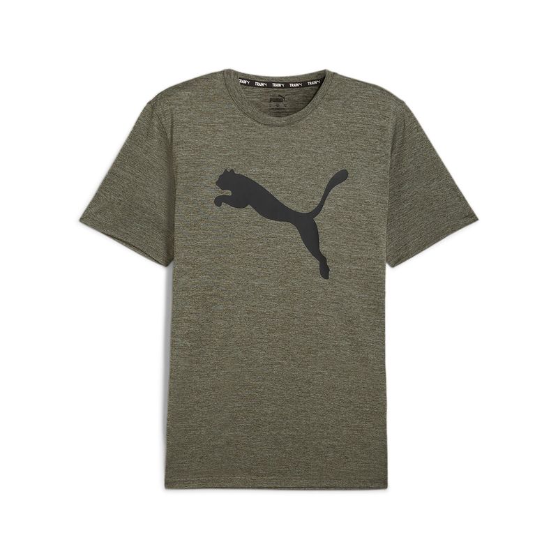 PUMA - Camisa Tshirt Marca Puma Train Heather Original Verde Hombre