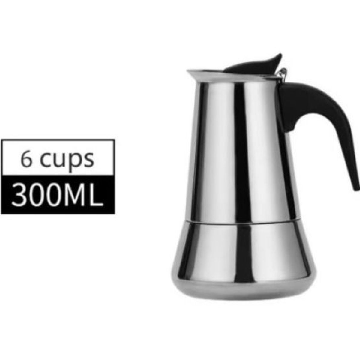 GENERICO - CAFETERA ITALIANA EXPRESO 6 TAZAS ACERO INOXIDABLE MOKA COCINA