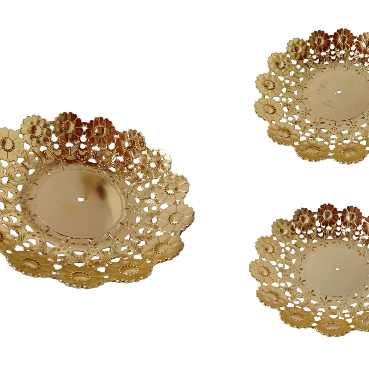 INFANTILES CAJUROMIX - Bandeja Decorativa Para Toda Ocasión De Tres Pisos Dorado