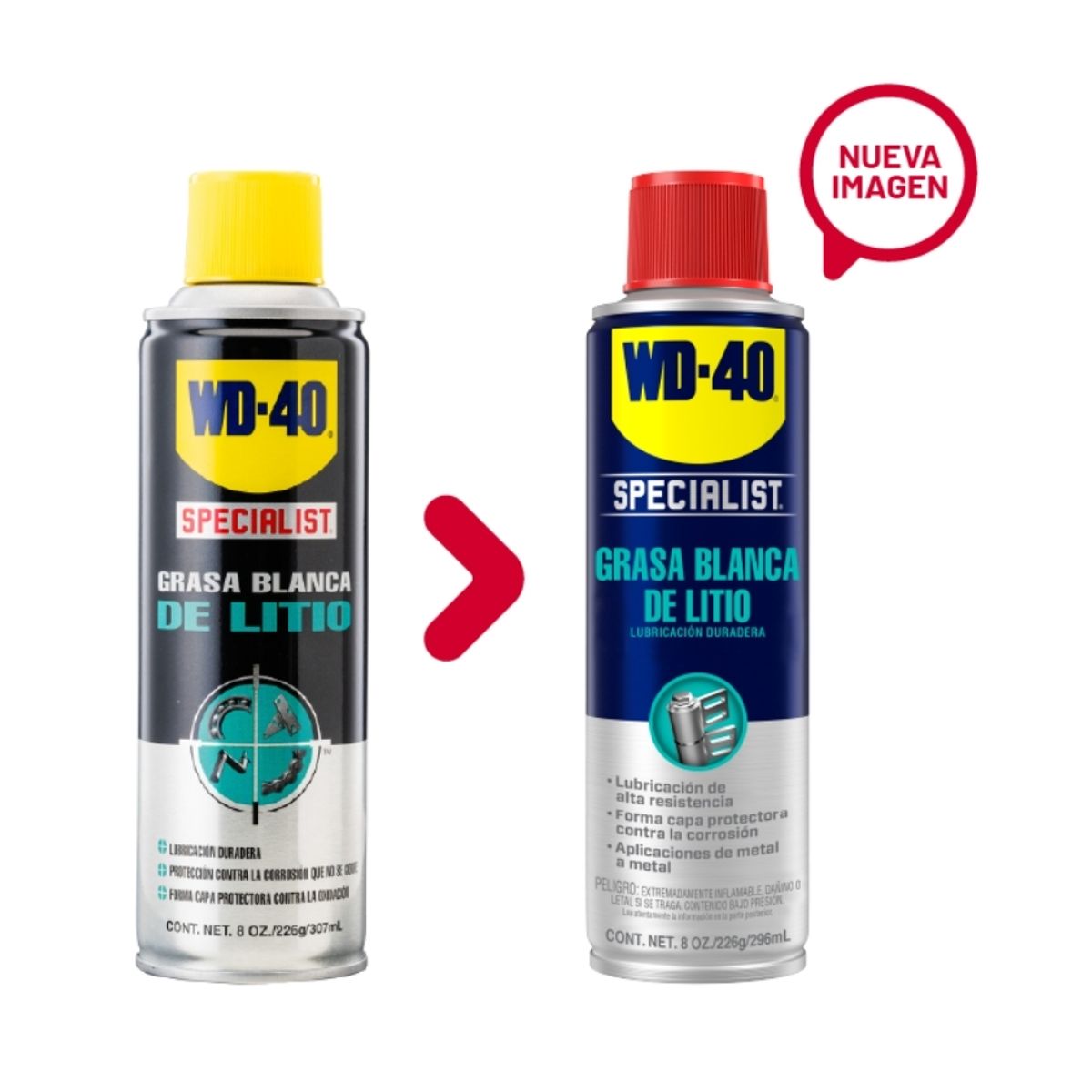WD 40 SPECIALIST - Grasa Blanca De Litio Wd Specialist 8 Oz X2 Unid