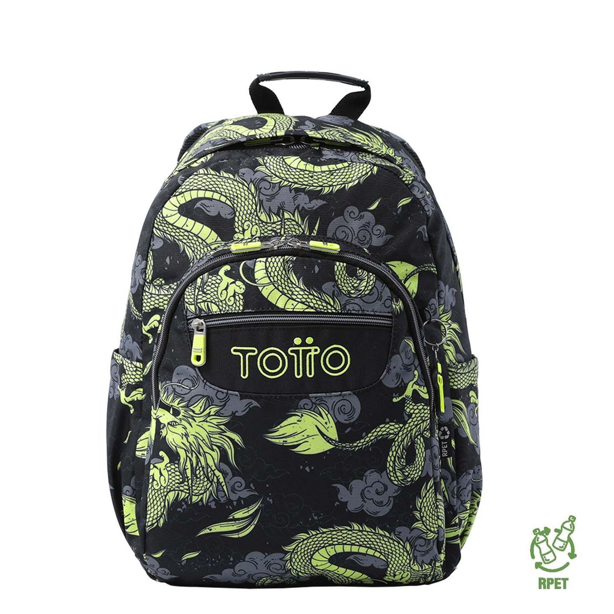 TOTTO - Morral Juvenil Porta PC 14" Acuarela Negro
