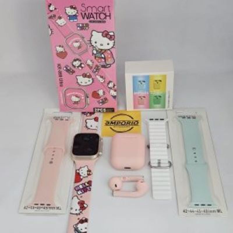 GENERICO - COMBO NIÑOS RELOJ ULTRA KR999+PULSO+AUDIFONOS I12TWS.
