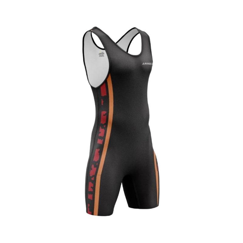ARMAZI SPORT - TRUSA HALTEROFILIA - LEVANTAMIENTO DE PESAS NARANJA-ROJO