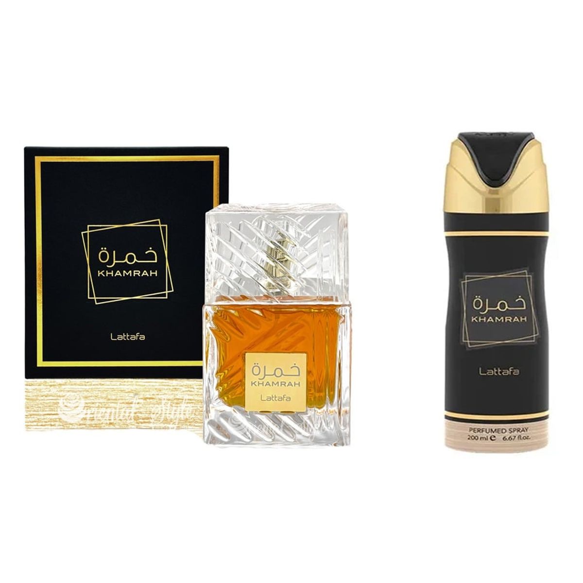 LATTAFA - Perfume Khamrah 100ml + Body Spray 200ML