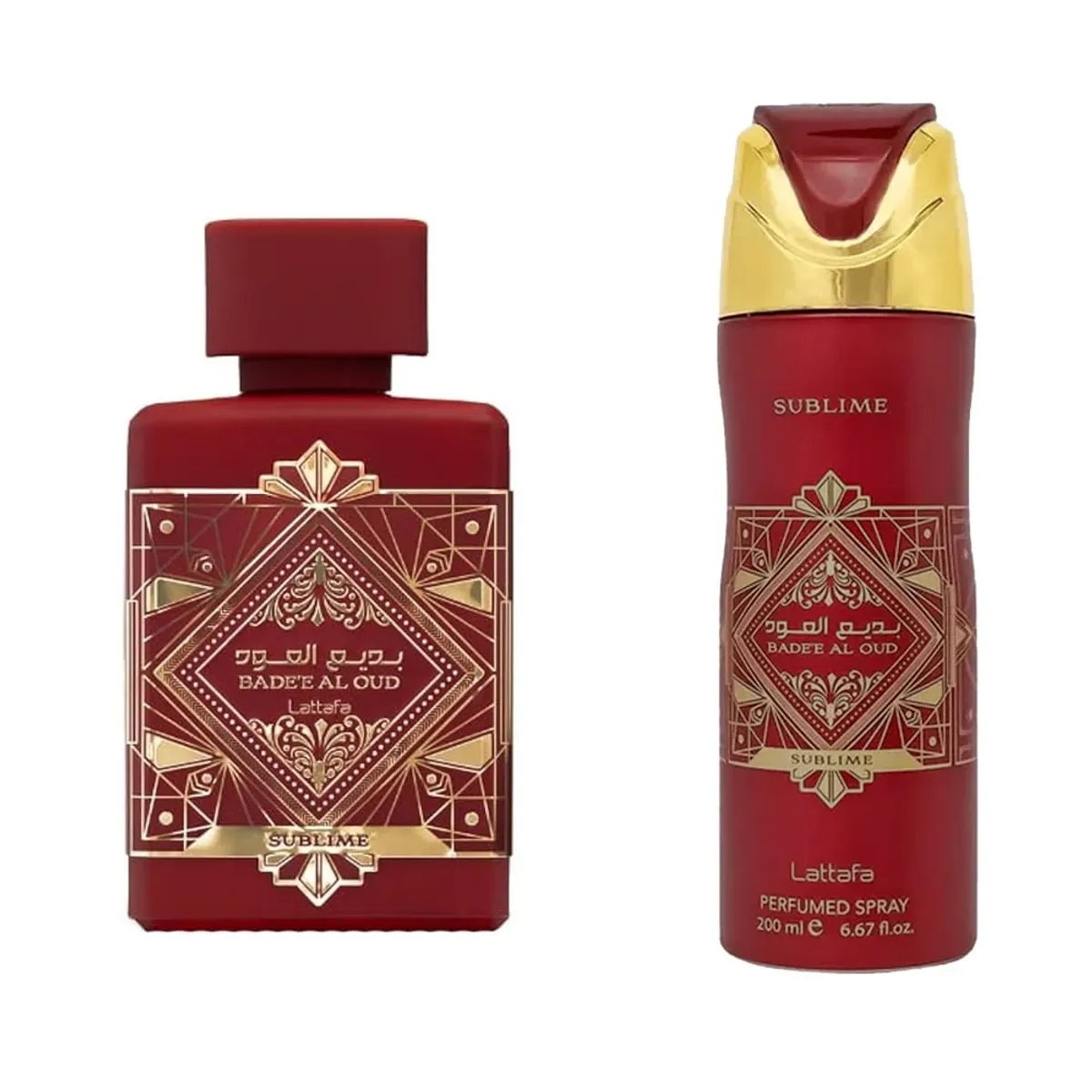 LATTAFA - Perfume Badee Al Oud Sublime 100ml + Body Spray 200ML