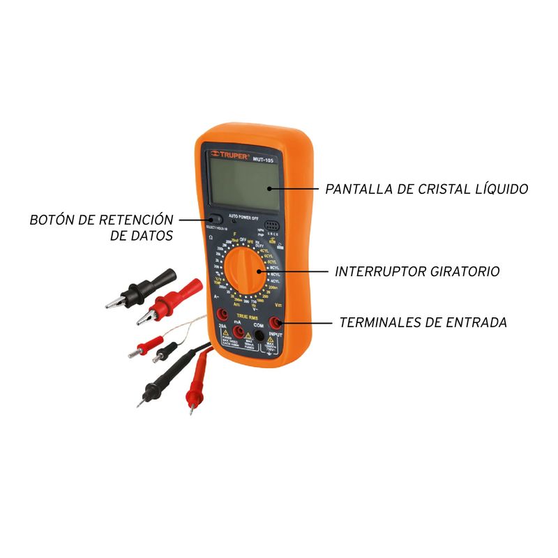 TRUPER - Multimetro Digital Automotriz Truper