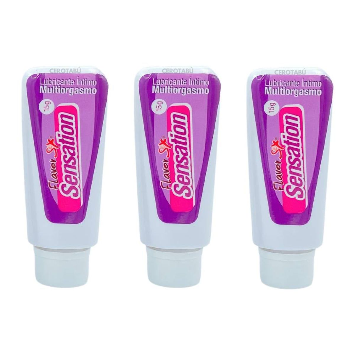 FLAVOR SEX - x3 Lubricante Intimo Multiorgasmos Gel Sensibilizante