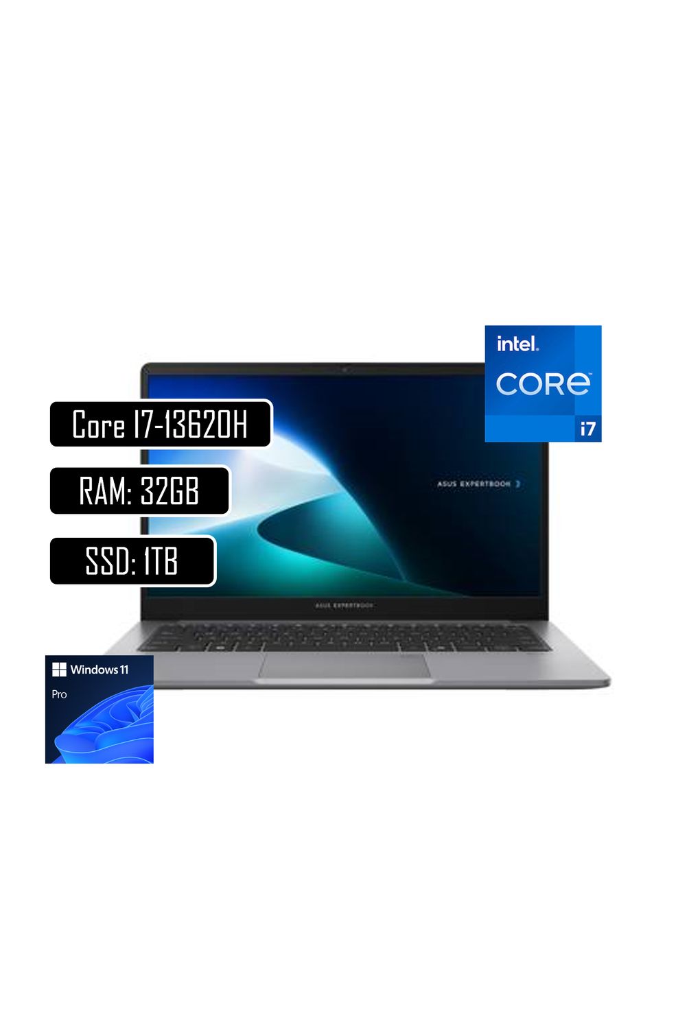 Portatil Asus ExpertBook Intel Core i7 1335U 32GB 1TB SSD 14 WIN11