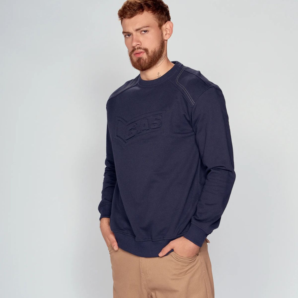 GAS EVOLUTION JEANS - Buzo Para Hombre Cuello Redondo Gas