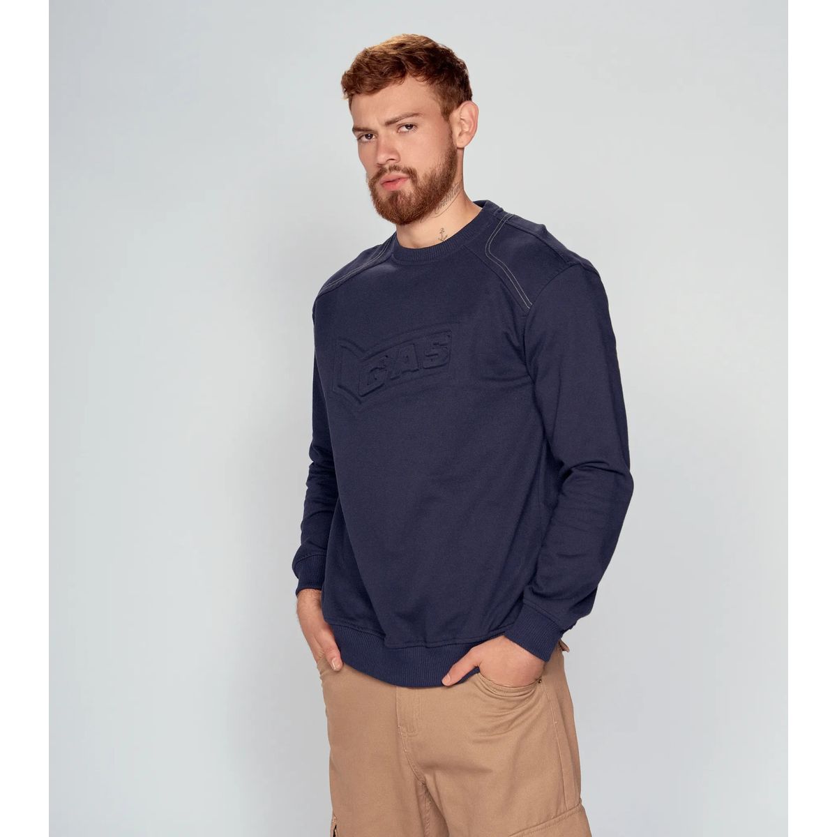 GAS EVOLUTION JEANS - Buzo Para Hombre Cuello Redondo Gas