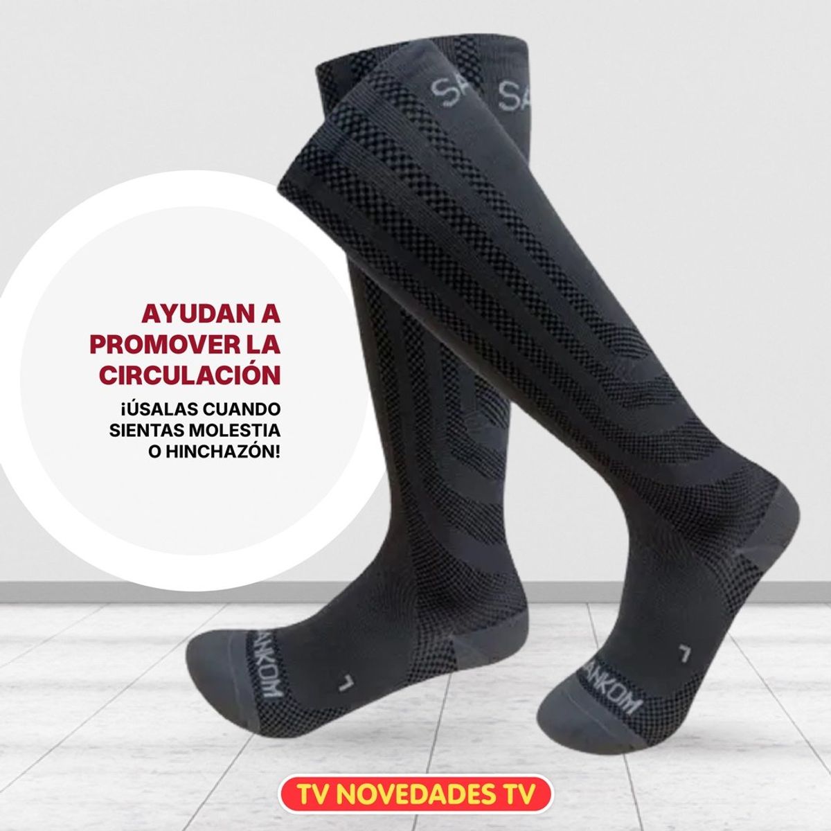 TV NOVEDADES - Medias De Compresión Sankom Patent Socks Beige L-XL